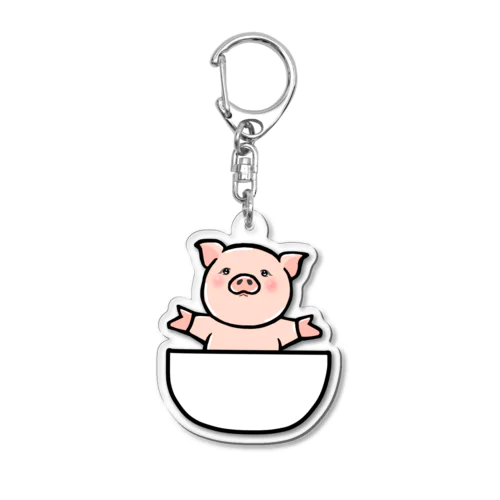 ぶたちゃんお名前タグ Acrylic Key Chain