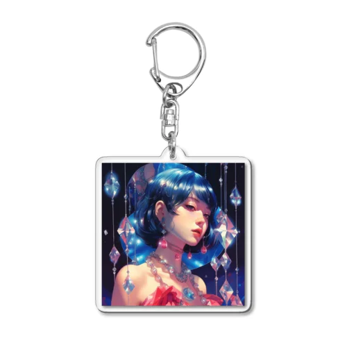 CRYSTAL GIRL -A- Acrylic Key Chain