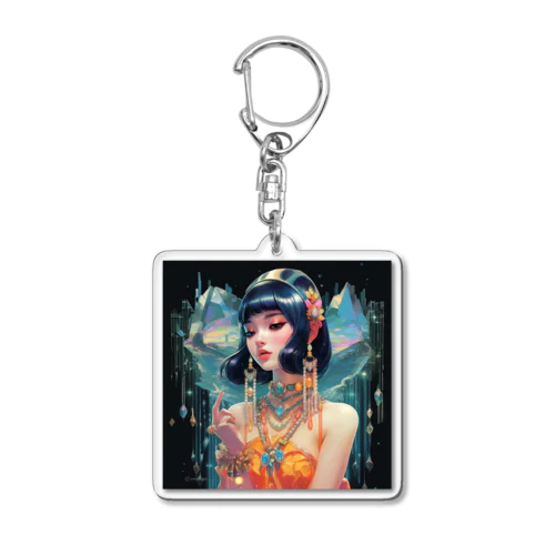 CRYSTAL GIRL -B- Acrylic Key Chain