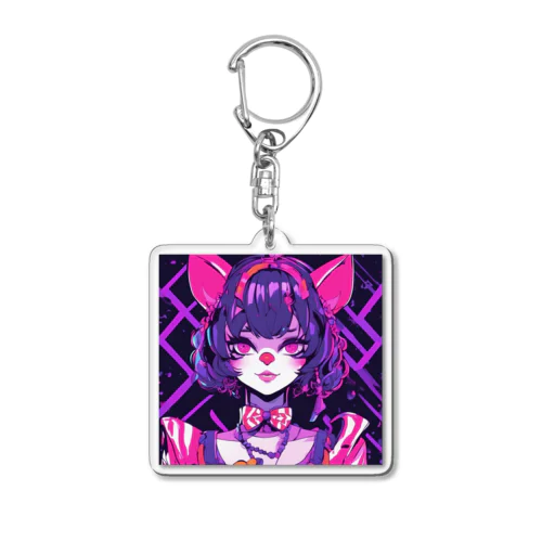 パンクビビッド・ピエロキャットレディ Acrylic Key Chain