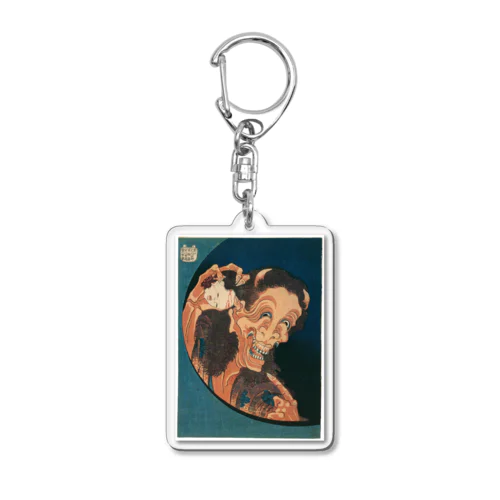 「鬼」　葛飾北斎百物語　妖怪シリーズ Acrylic Key Chain