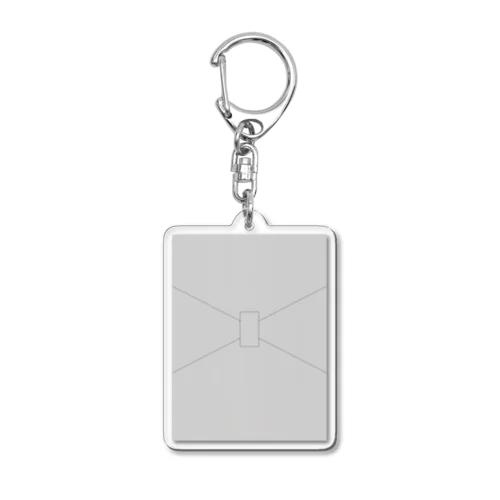 Ribbon Art . Gray . Acrylic Key Chain