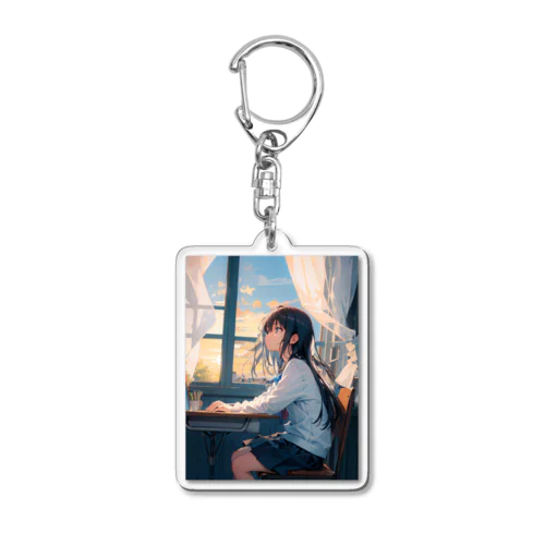 Beyond the Window Journey　〜移りかわる窓外の旅〜　　No.4 「そよ風の吹く4時間目」 Acrylic Key Chain