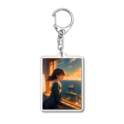 Beyond the Window Journey　〜移りかわる窓外の旅〜　　No.1 「海が聴こえる」 Acrylic Key Chain