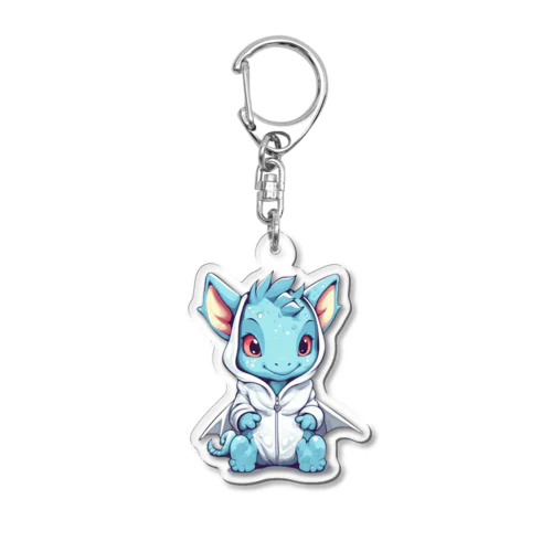 パーカーを着ているドラゴン Acrylic Key Chain