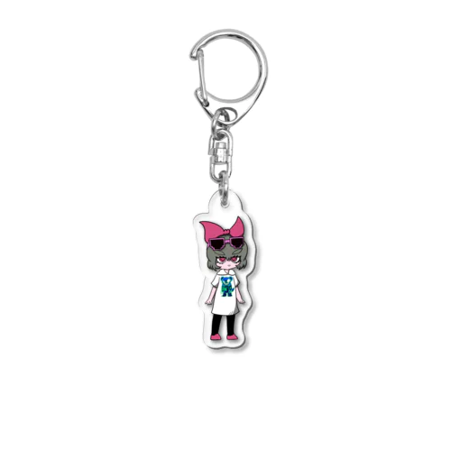 シルヴィアちゃん（ボブが着てたシャツと同じ柄のパーカーを着ている） Acrylic Key Chain