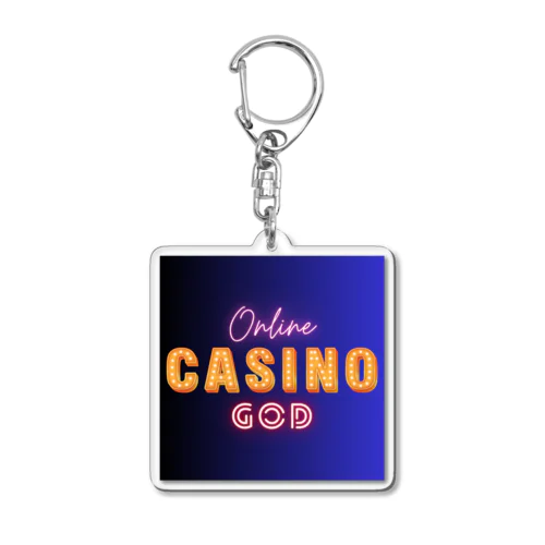 CASINO GOD ロゴ - ロイヤルブルー Acrylic Key Chain