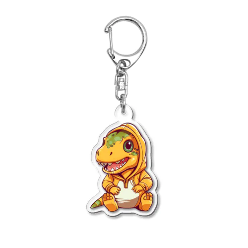 パーカーを着たティラノサウルス Acrylic Key Chain