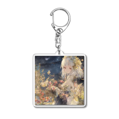 夜空に輝く一人の少女 Acrylic Key Chain