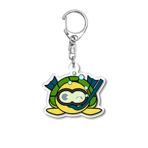 シュノーケリング亀ちゃん Acrylic Key Chain