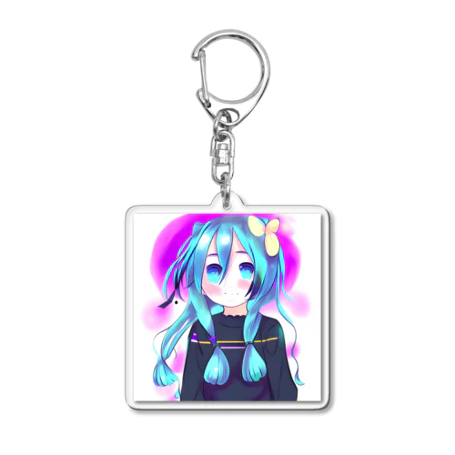 可愛いボーカロイド風の女の子 Acrylic Key Chain