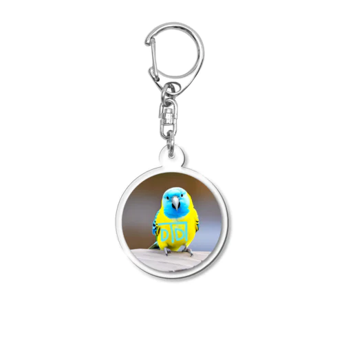 邪気払い　龍体文字「ふ」付き　幸せの青い鳥　ステッカー　他 Acrylic Key Chain