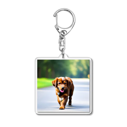 茶色の犬 Acrylic Key Chain