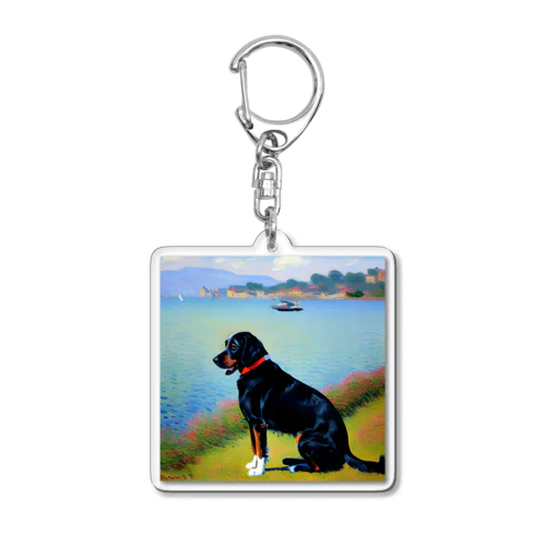 モネの犬 Acrylic Key Chain