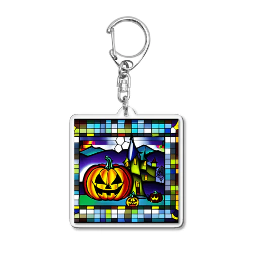 ハロウィン　ステンドグラス風 Acrylic Key Chain