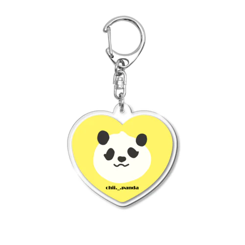 ぴこんちゃんハート　きいろ Acrylic Key Chain