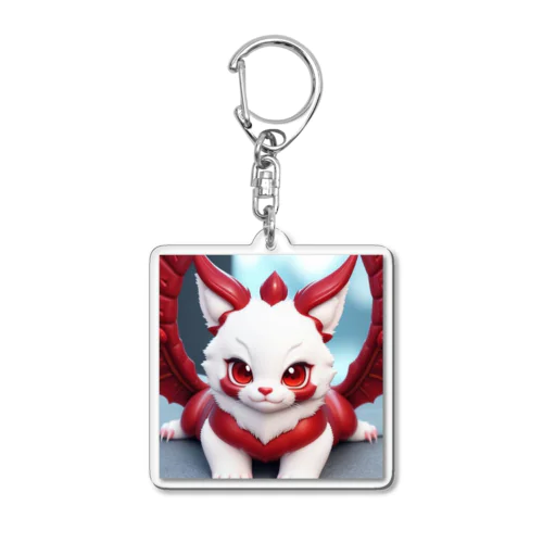 もふもふ村のレッドドラゴン Acrylic Key Chain