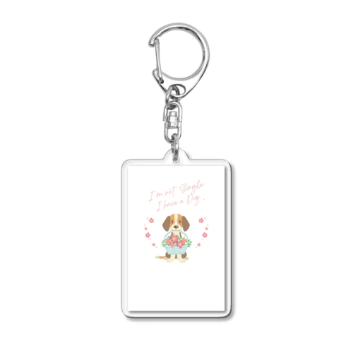 かわいい犬のイラストグッズ Acrylic Key Chain