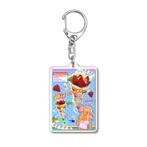 BIGクレープ　平成女児デザイン Acrylic Key Chain