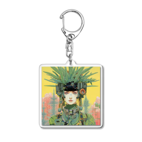 Cactus - Woman 1 Acrylic Key Chain