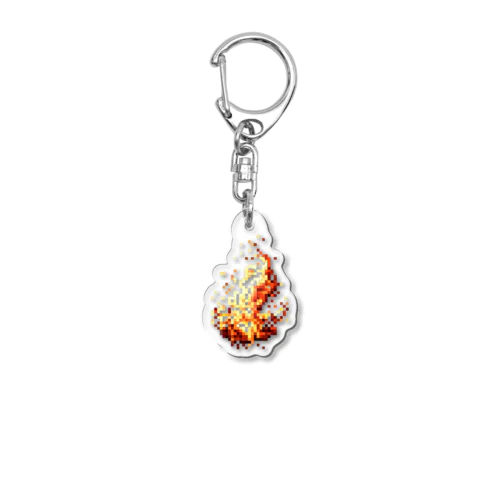 ピクセル　Fire Acrylic Key Chain