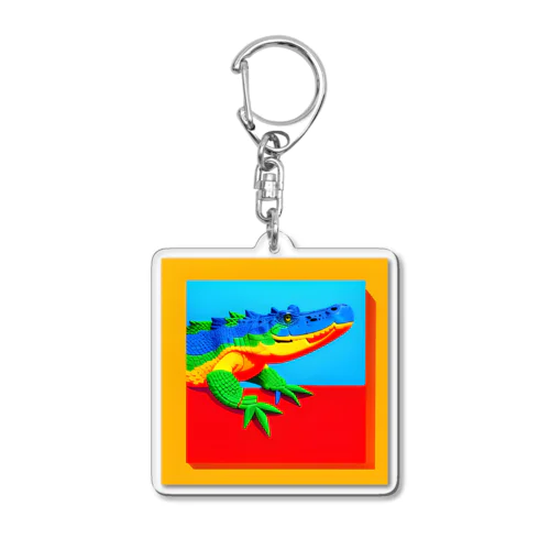 カラフルクロコダイル Acrylic Key Chain