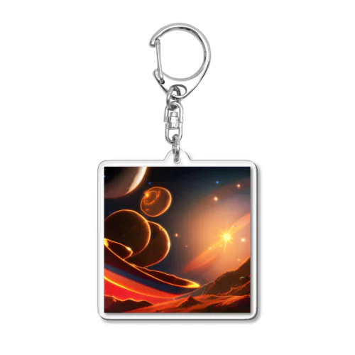 赤い美味しそうな宇宙 Acrylic Key Chain