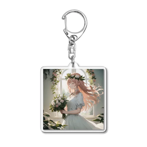 花言葉ガール #75 フヨウ-a Acrylic Key Chain