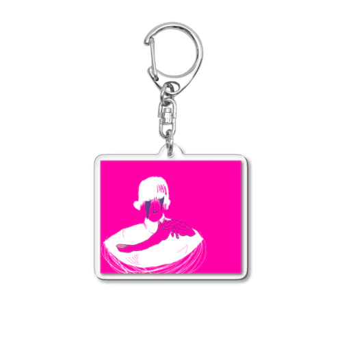 紫の柔肌 Acrylic Key Chain