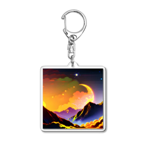 美しい景色のイラスト Acrylic Key Chain