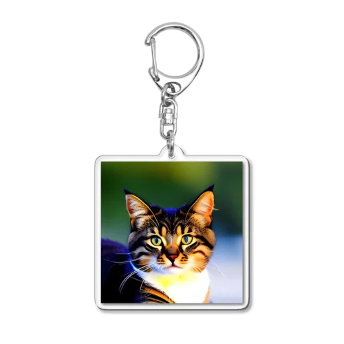 心に寄り添う猫 Acrylic Key Chain