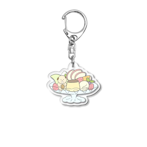 プリンアラモードくまさん Acrylic Key Chain