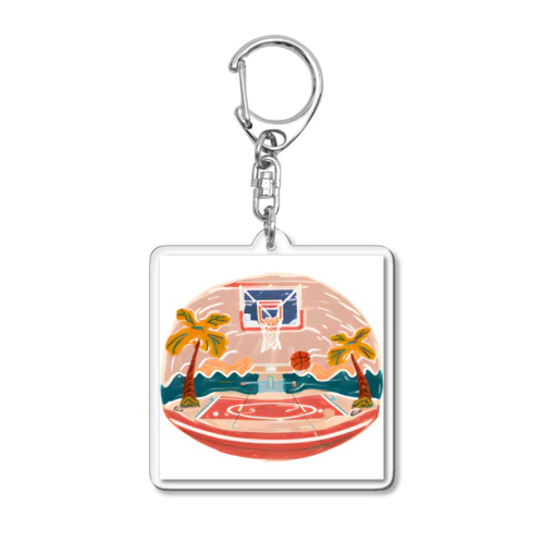 海のバスケットコート Acrylic Key Chain