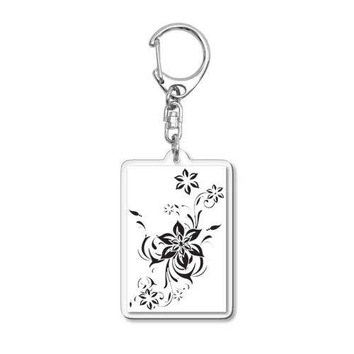 モノクロな華 Acrylic Key Chain