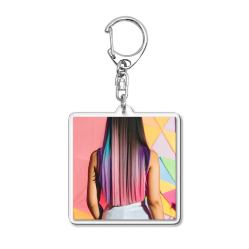 レインボー系＊女子 Acrylic Key Chain