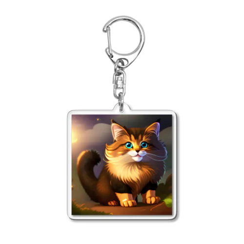 かわいい猫のイラストグッズ Acrylic Key Chain