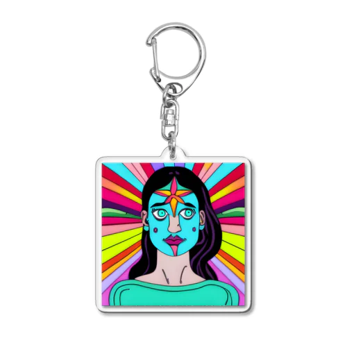 サイケ女子 Acrylic Key Chain