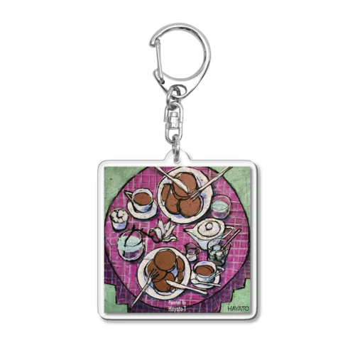 Early spring lunch Acrylic Key Chain