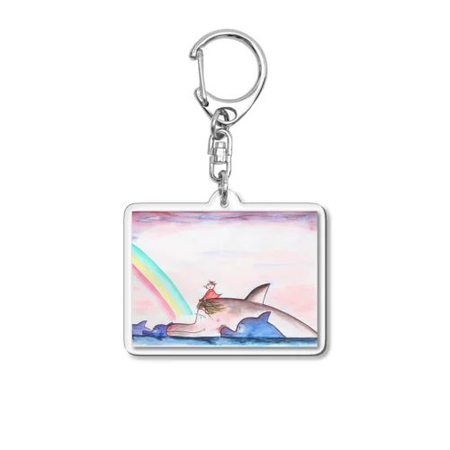 ファンタジー物語ピピのつばさ　(ピピとしろイルカ・イザベルのおはなし) Acrylic Key Chain