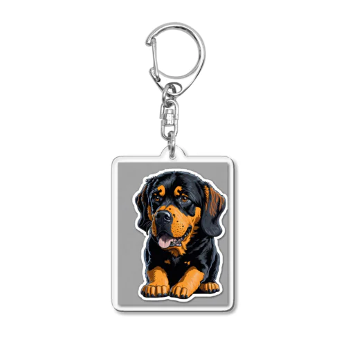 可愛い犬のイラスト Acrylic Key Chain