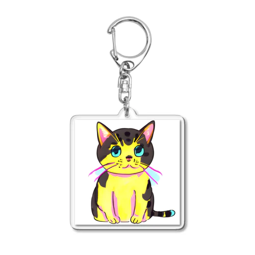 可愛らしい猫のイラストグッズ😸 Acrylic Key Chain