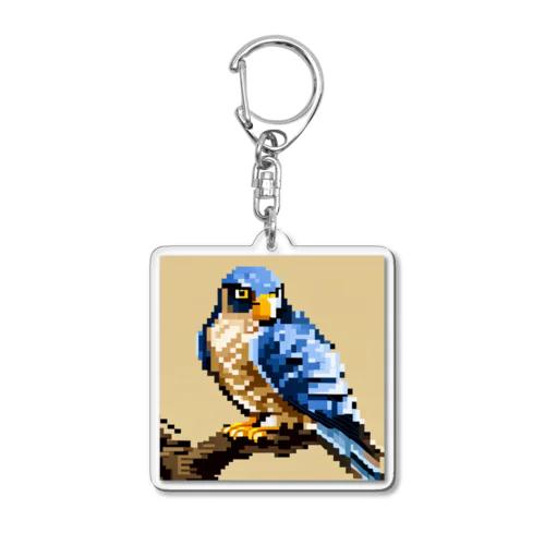 ドット絵の青い鳥 Acrylic Key Chain