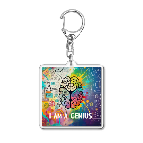 I am a genius アクリルキーホルダー