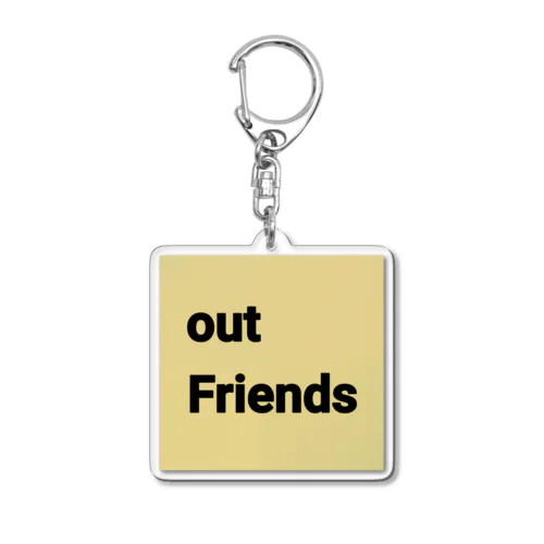 outfriendsロゴ入りキーホルダー Acrylic Key Chain