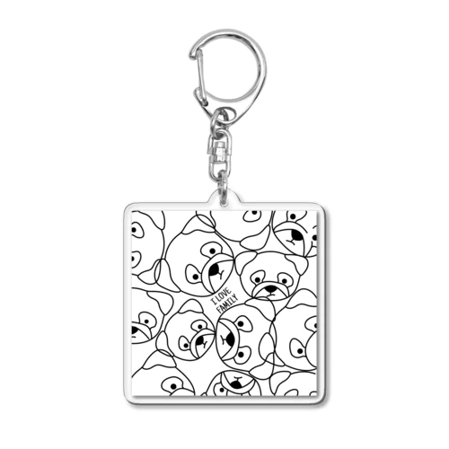 Dog family Acrylic Key Chain