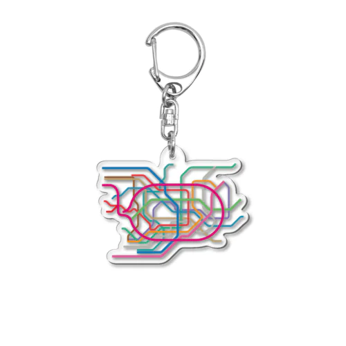 東京地下鉄路線図-東京メトロ路線図 ROUTE MAP TOKYO METROPOLITAN AREA- Acrylic Key Chain