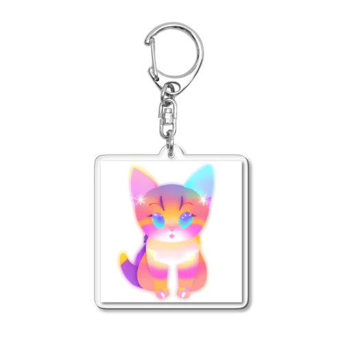 夢の中の猫ちゃん Acrylic Key Chain