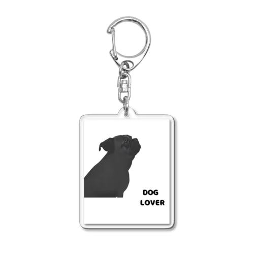 DOG LOVER（パグ） Acrylic Key Chain