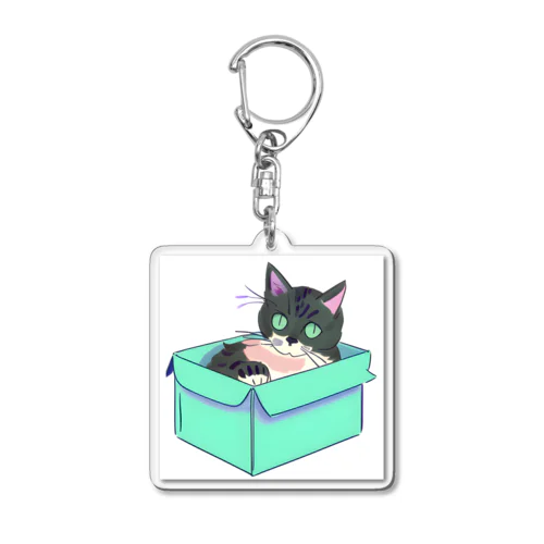 ダンボール猫 Acrylic Key Chain