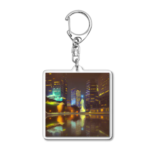 都会の夜景 Acrylic Key Chain